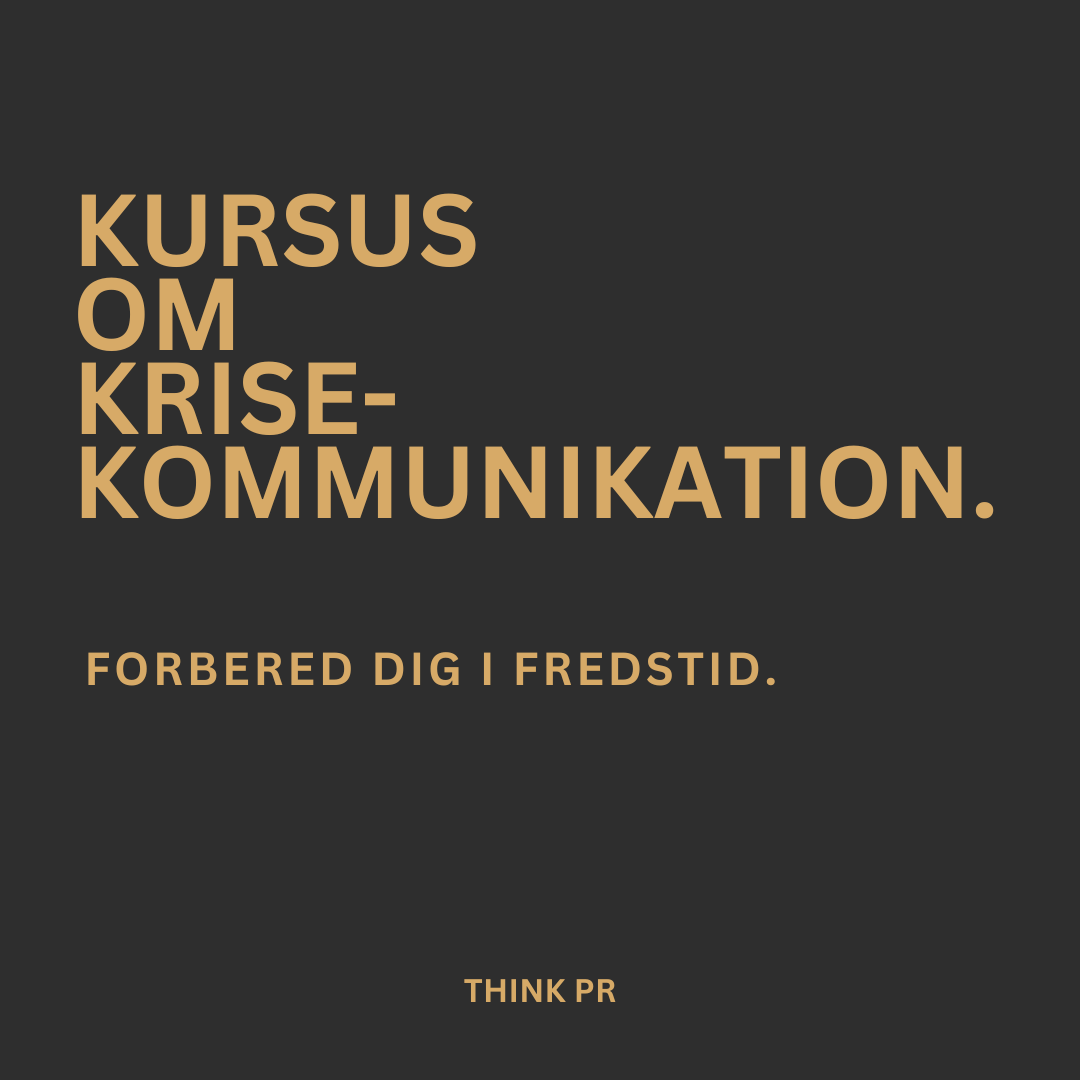 KURSUS OM KRISEKOMMUNIKATION – FORBERED DIG I FREDSTID